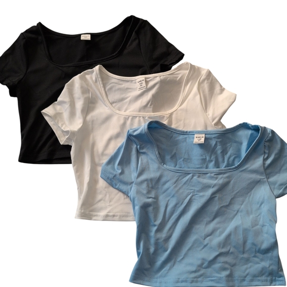 New 3pc Crop Tops Size 8 - Picture 1 of 1